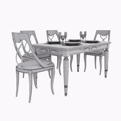 Table rectangular sliding Tempor Medici ED696 — Ver 2