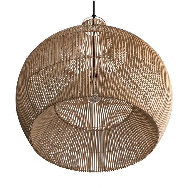 Fishtrap dome bamboo wicker natural lamp — Скачать