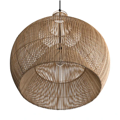 Fishtrap dome bamboo wicker natural lamp — Вид 7