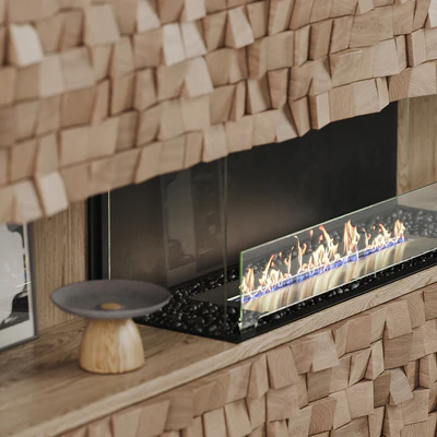 Decorative wall with EcoSmart Fire 2 fireplace — Ver 3