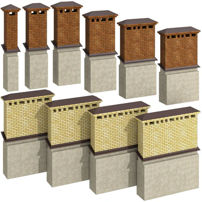 Дымовая труба дымоход вентиляционный канал / chimney smokestack ventilation — Вид 1
