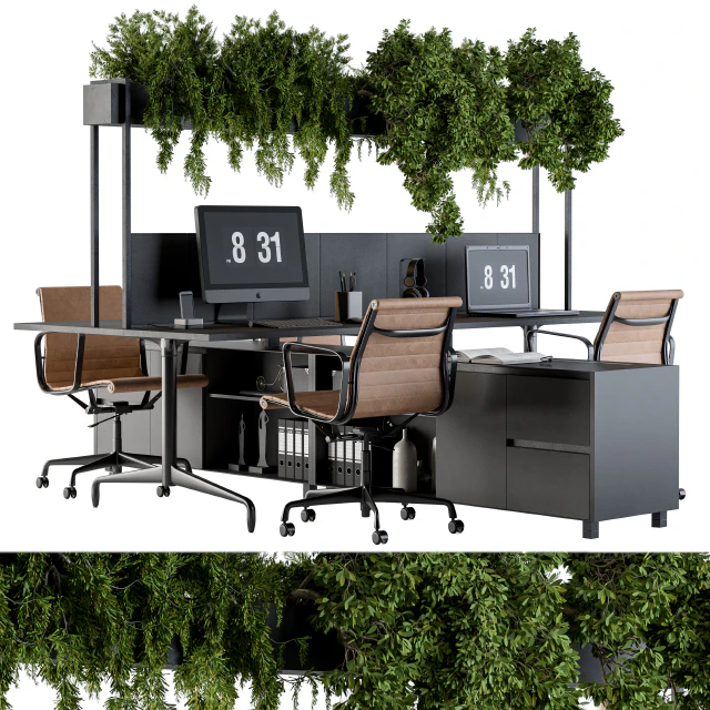 Office Furniture - employee Set 16 — Descargar