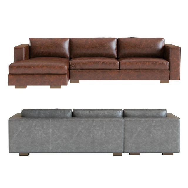Restoration Hardware Maddox Leather Sectional — Descargar