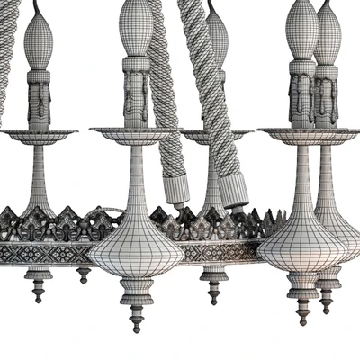 Chandelier 8-Light Rustic Chandelier — Ver 2