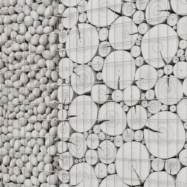 Wooden gabion — Скачать