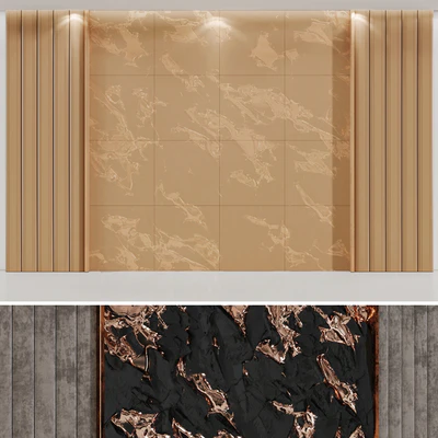 Wall panel Scandy Rock and soft beige panels — Ver 5