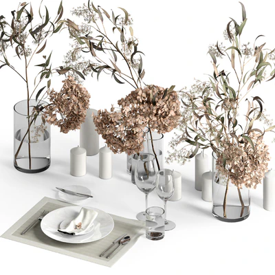Table setting with dry plants — Ver 1