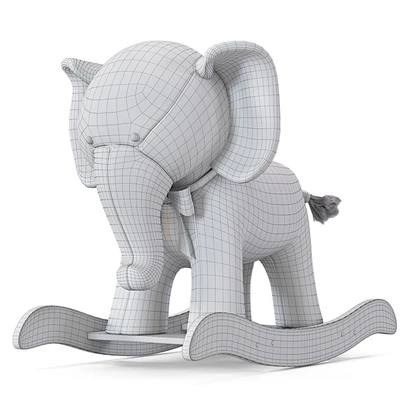 Rocking Toy Pottery Barn Kids Elephant Plush Rocker — Ver 2