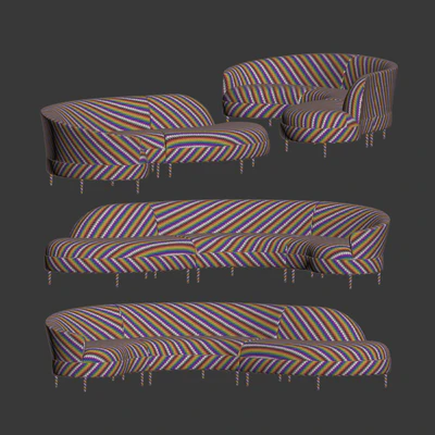 Grace Serpentine Sectional Sofa — Ver 5