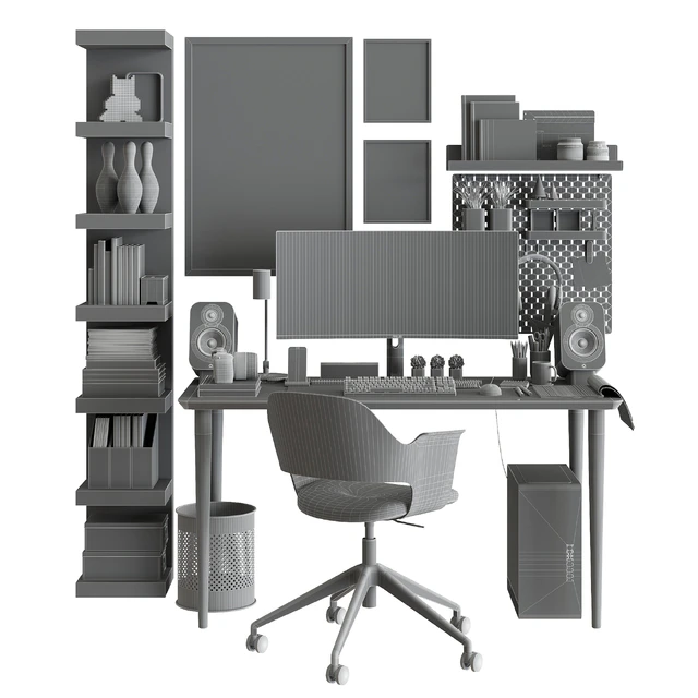 Workplace set with decor IKEA. Sk 2 — Descargar