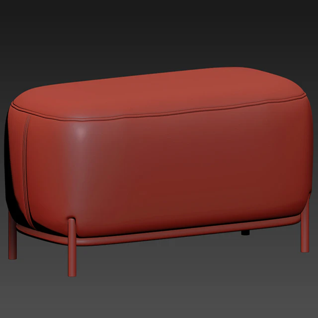 Hemlock Ottoman Fabric And Velvet — Descargar