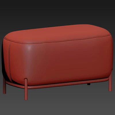 Hemlock Ottoman Fabric And Velvet — Ver 3