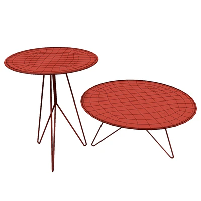 Set of coffee tables. Miniforms LINK. IKEA RIAN — Ver 3