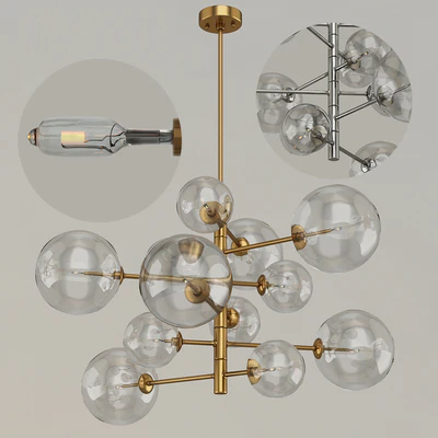 EICHHOLTZ Chandelier Argento S 111976 112077 — Вид 1