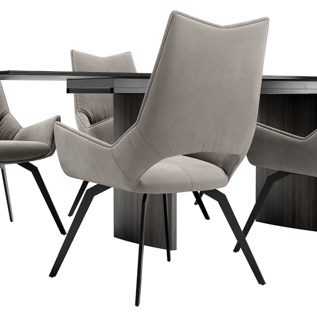 Dining chair BC1241 and table Meteor 180 — Descargar