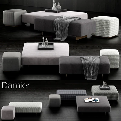 Minotti Damier Ottomans — Ver 1