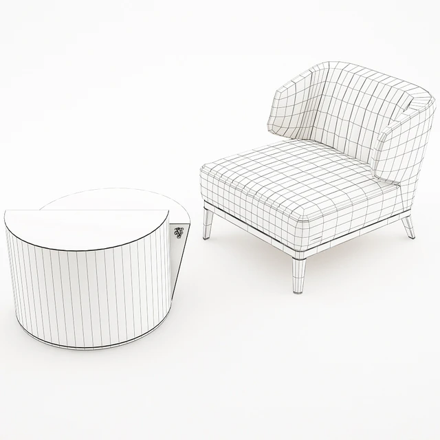 Blondie armchair with Cyborg large table - Visionnaire Home Philosophy — Descargar