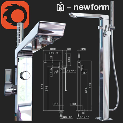 Outdoor bath mixer Newform Pura Libera — Ver 1