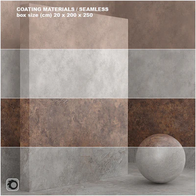 Material (seamless) - coating, plaster set 33 — Ver 1
