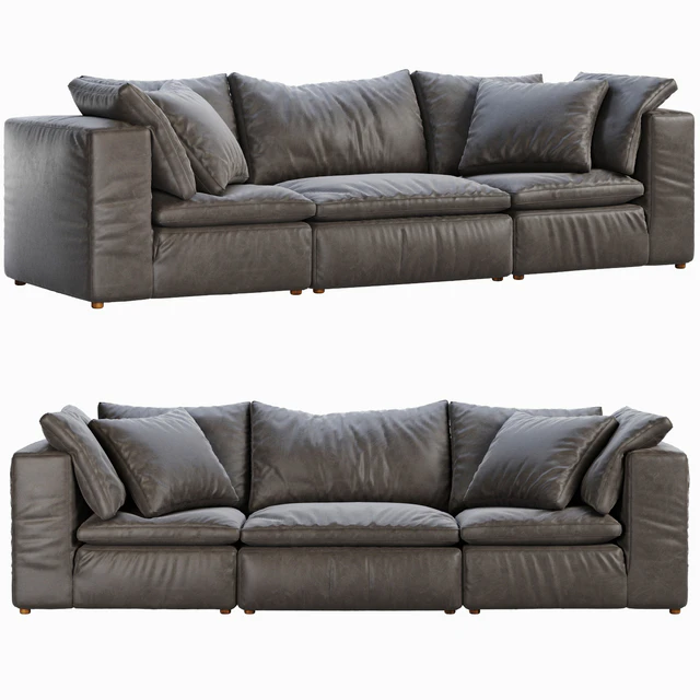RH Cloud Modular Leather Sofa — Скачать