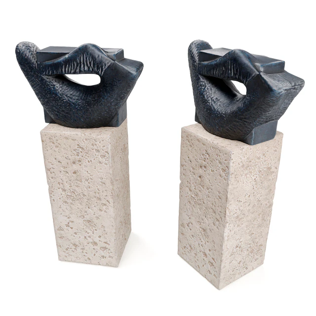 Lips cubist sculpture — Descargar