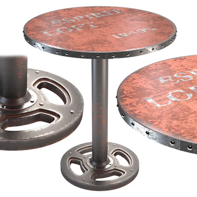 Moe's Home Wheel round dining table — Ver 1
