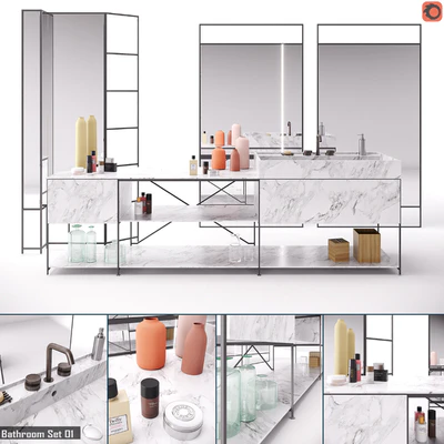 R I G  Modules - Bathroom with Decor Set 01 — Вид 1
