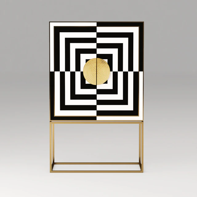 Op Art Bar cabinet Jonathan Adler — Скачать