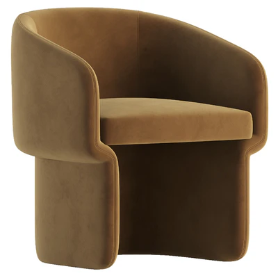Lowrance Velvet Barrel chair — Ver 3