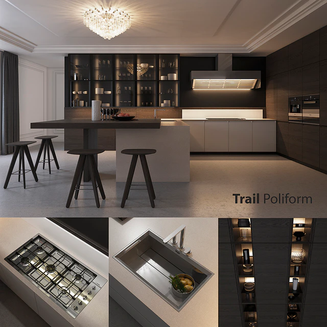 Kitchen Poliform Varenna Trail (vray, corona) — Descargar
