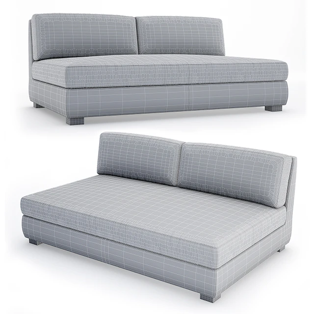 Hayden Leather Armless Sofa — Скачать