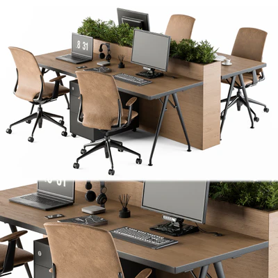 Office Furniture - employee Set 29 — Вид 1