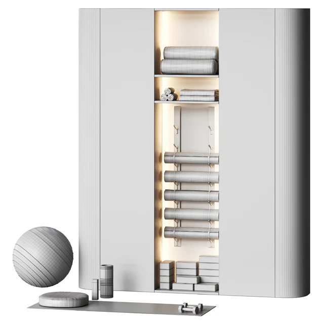 Yoga and pilates studio closet with equipment 1 — Скачать