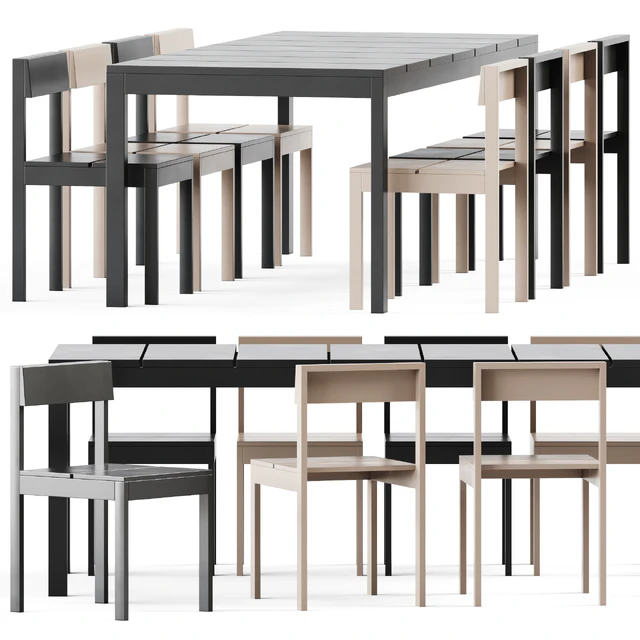 Table and Chair Na Xemena by Gandia Blasco / Outdoor furniture — Descargar