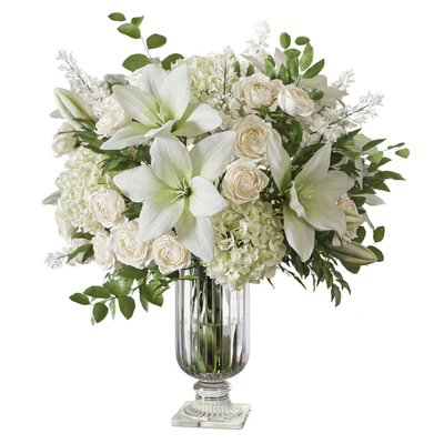 Flower Set 070 Lily rose crystal vase — Ver 3
