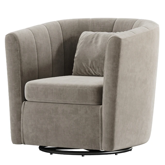 Ashworth Upholstered Swivel Barrel Chair — Descargar