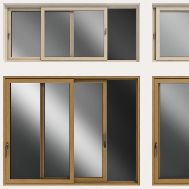 Sliding stained glass wooden windows & doors — Descargar