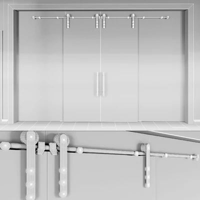 Glass partition with sliding doors - 4 — Ver 2