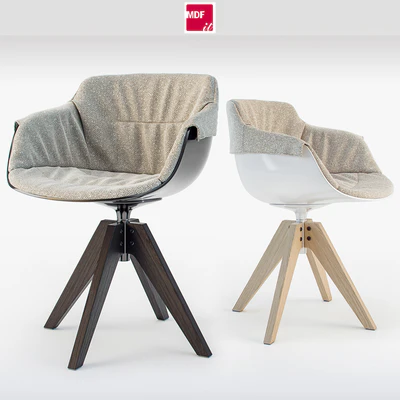 MDF italia стул Flow SLIM Padded XL Oak Base — Вид 1