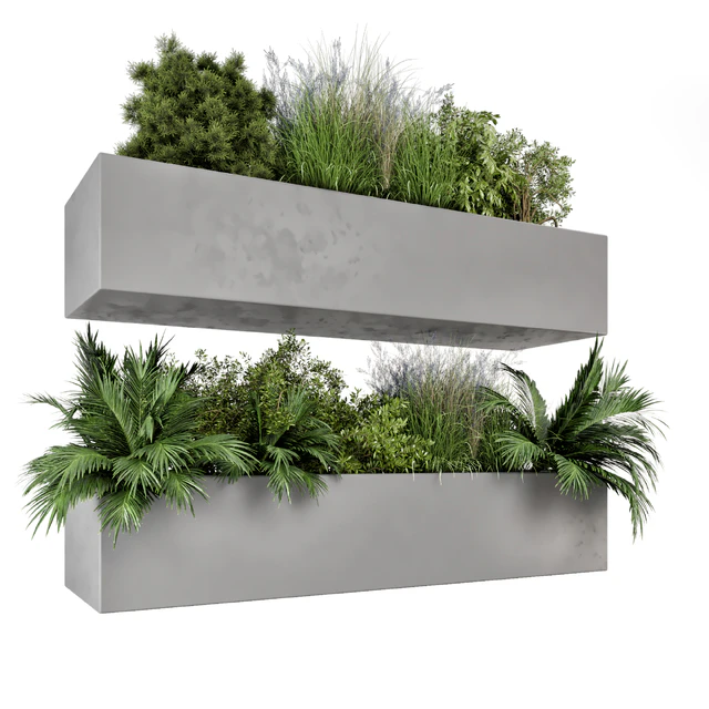 Hanging Plants Set in Gray Pot - Set 717 — Descargar