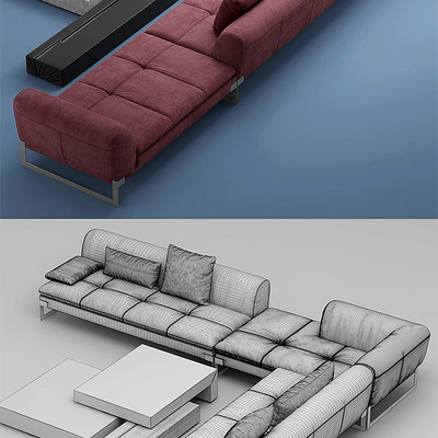 Диван BAXTER VIKTOR Corner sectional leather sofa — Вид 2