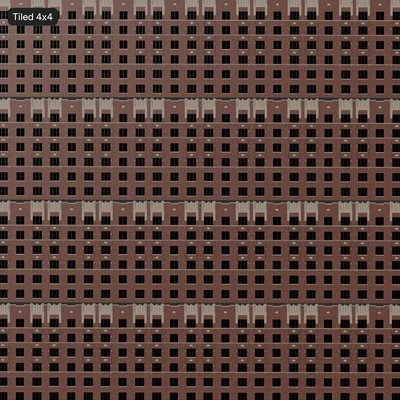 beaux arts brick facade aerial texture red — Вид 3