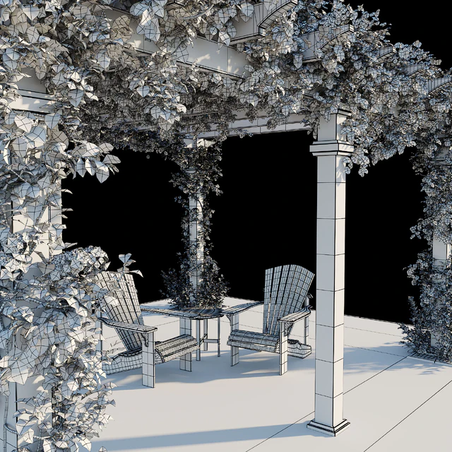 Pergola with Hydrangea — Descargar