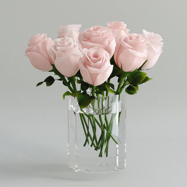 Light pink roses in a vase — Descargar