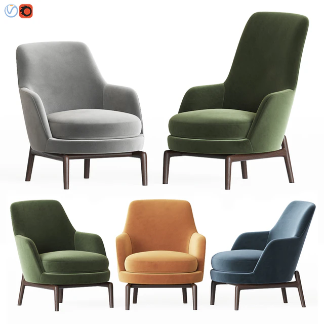 Flexform Leda Armchair Set — Descargar