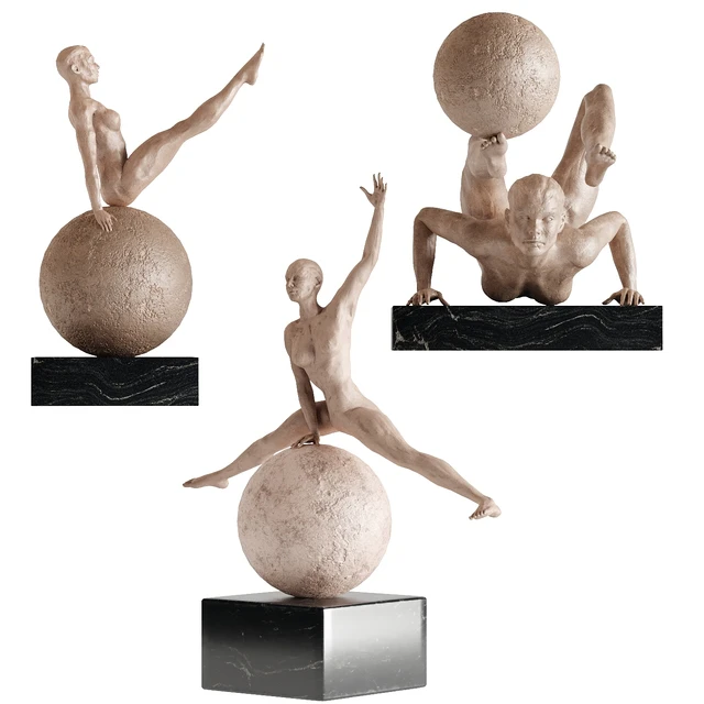 Human Sculptures 12(Girls With Balls) — Скачать