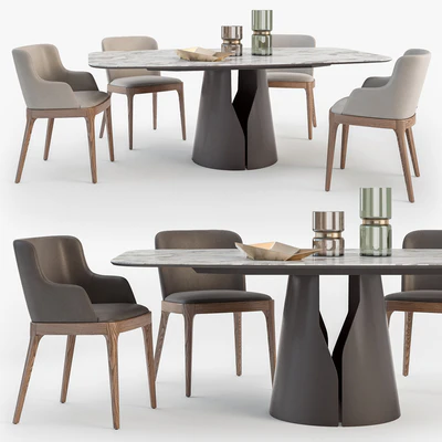 Cattelan Italia Giano table Magda chair set — Ver 1