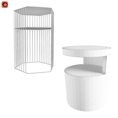 Curbstone metal Topim, bedside table Newark La Redoute — Ver 2