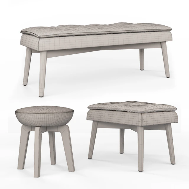 Olivia and Tommi poufs, Black Tie — Скачать
