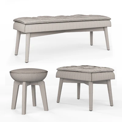 Olivia and Tommi poufs, Black Tie — Вид 2